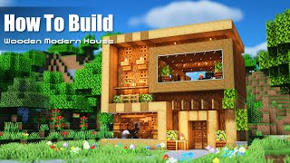 【minecraft】サバイバルで作れる！おしゃれでモダンな家の作り方【マイクラ　現代建築　オーク　マツ】