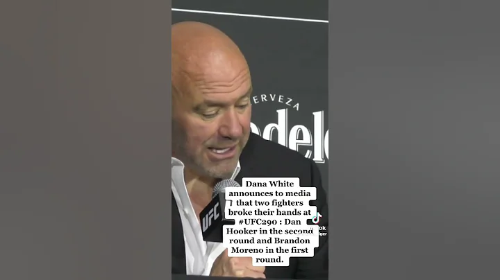 Dana White announces Brandon Moreno & Dan Hooker broke their hand.