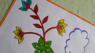 Floral Cover Page Decoration for School Project File l Assignment Front Page Decoration