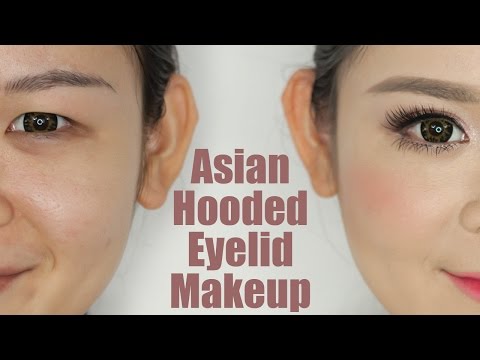 Asian hooded / hidden eyelids makeup tutorial eyelid refers to an extra layer of skin that droops over the crease, causing lid appear ...