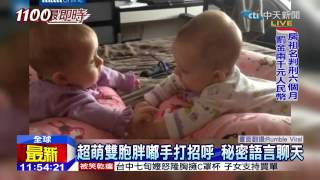 20150109中天新聞　雙胞胎第一次接觸　「寶寶語」大聊