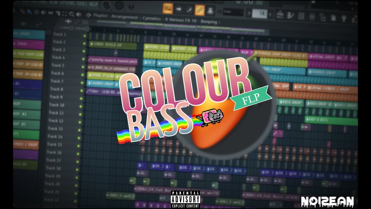 "COLOUR BASS / MELODIC DUBSTEP IN FL STUDIO 20" / [FREE FLP 2021] (NOIZEAN "NOOB" STYLE)