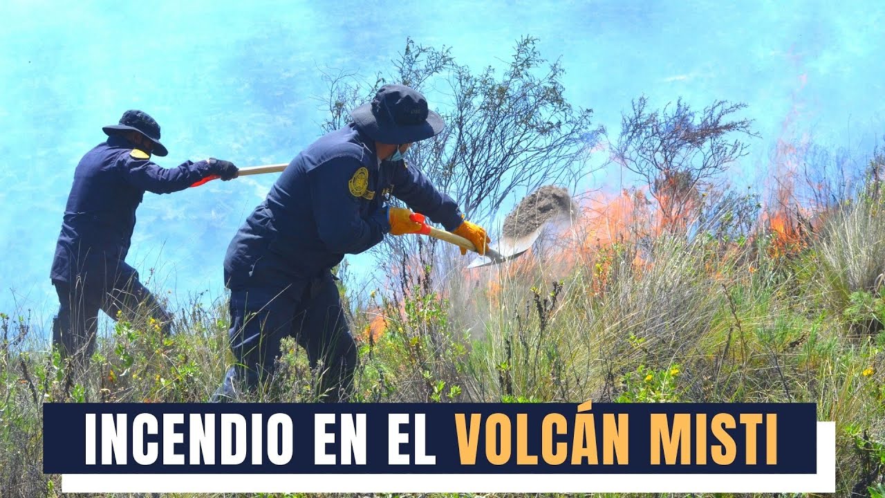 Urgente: Incendio en el volcán Misti