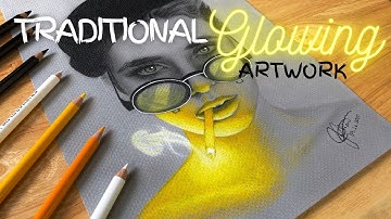 Glowing Artwork Using Graphite and Colored Pencils Timelapse - Jylangela Artworks