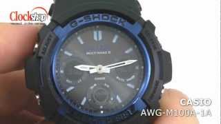casio g shock awg m100a 1a с функцией быстрого перевода стрелок