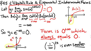 Exponential Indeterminate Forms - Video 3 - Comparison with Logarithmic Differentiation