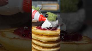 POV: a tiny frog makes you some Blueberry Pancakes! 🫐🥞🐸 #asmr #cooking #pancake #frog