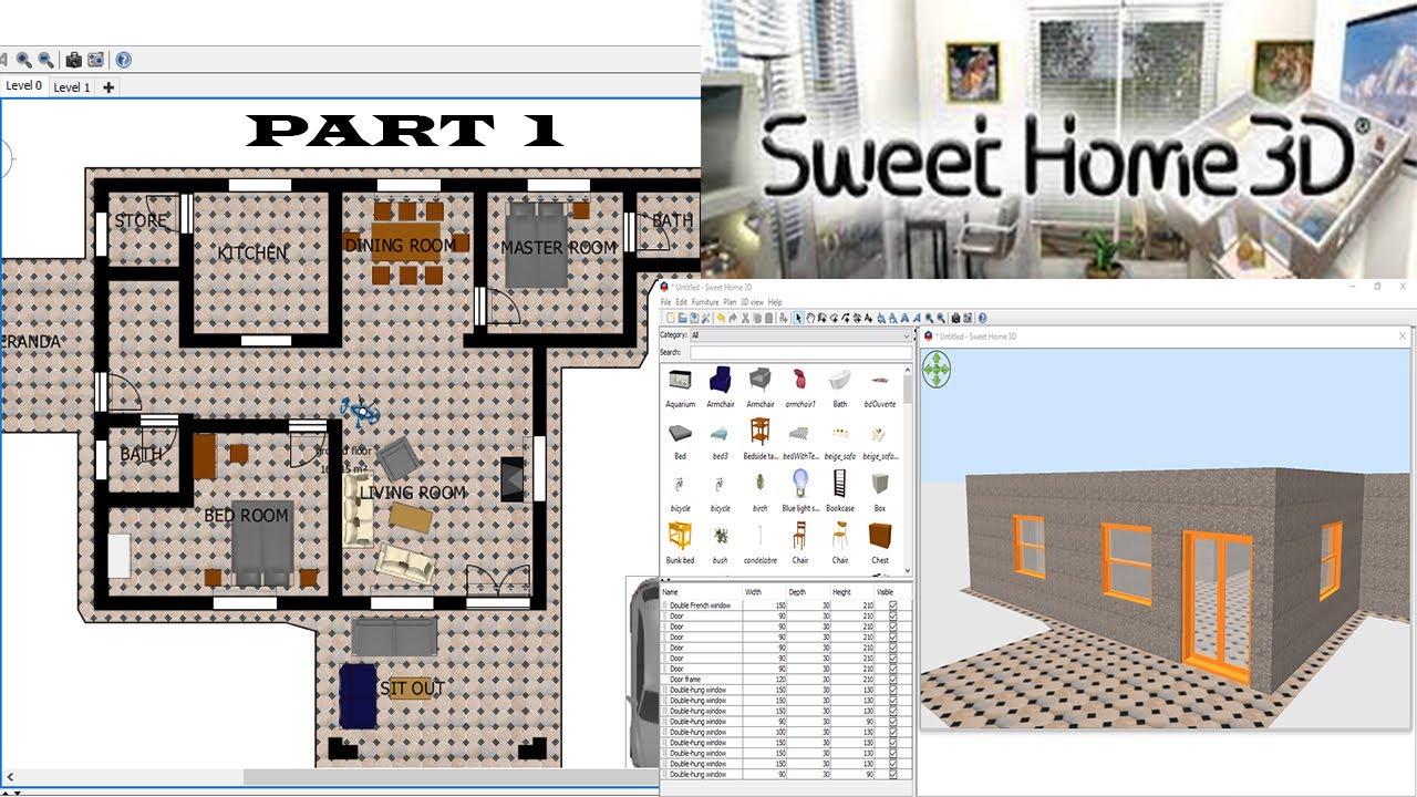 sweet home interior design tutorial part 1 - YouTube