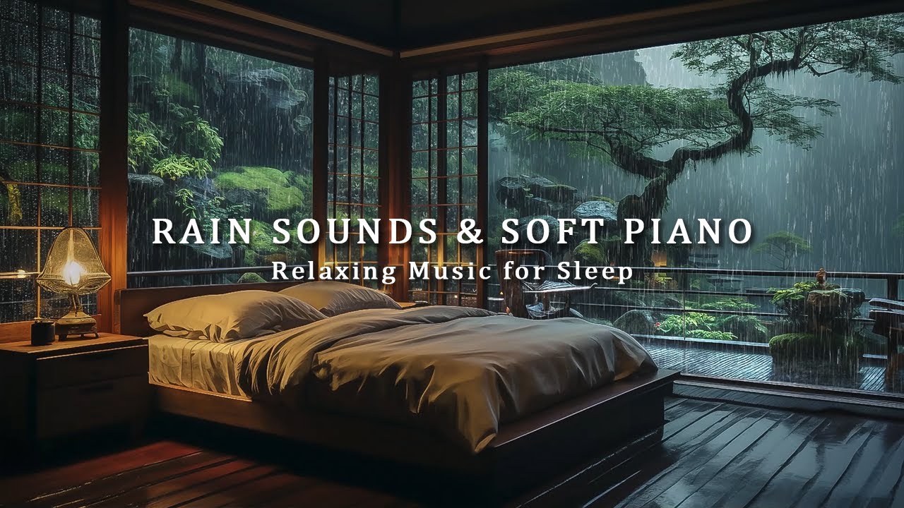 Cozy Bedroom in the Rainy Forest - Relaxing Music & Soft Rain Sounds ...