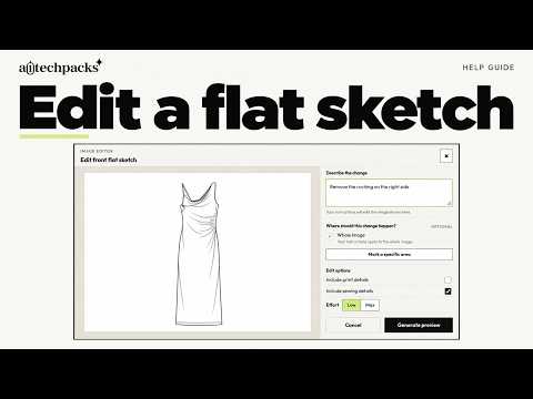 Edit a flat sketch with AI prompts