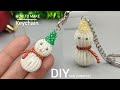 How to make a Beaded Snowman. Snowman Keychain Tutorial. Boncuktan kardan adam yapımı.(Anahtarlık)