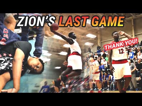 ZION GOES CRAZY IN LAST HIGH SCHOOL GAME EVER! FULL HIGHLIGHTS