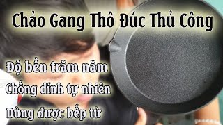 Mở Hộp Chảo Gang Thô Đúc Thủ Công Kiểu Nhật Nguyên Khối - Mua Hàng Shopee