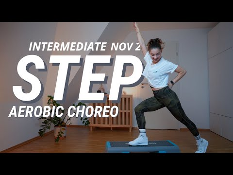 Step Aerobic Intermediate  | Tango Turn | mit Arme | 125 bpm | 35 Minuten | Nov 2