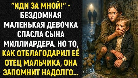 "Иди за мной!" - бездомная маленькая девочка спасла сына миллиардера. Но то, как её отблагодарили...