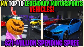 Buying And Ranking My Top 10 Legendary Motorsports vehicles In GTA 5 Online Spending Spree