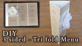 How to make a rustic 3 sided tri fold menu | wedding menu | DIY invitations How to make a rustic 3 sided tri fold menu | wedding menu | DIY invitations