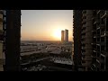 Закат в Дубае в 4k. Вид на Damac Aykon City, Бурдж аль Араб / Dubai Sunset 4k. Damac Aykon city view