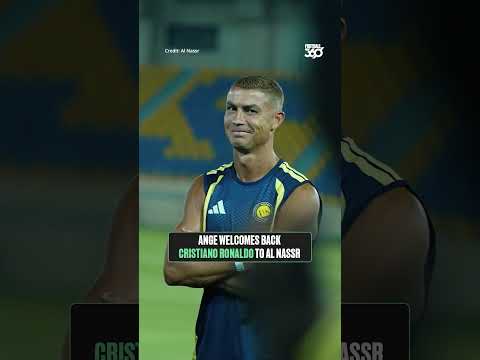 Video It's FINALLY happened Ange and Cristiano Ronaldo have been united at Al Nassr for the first time!