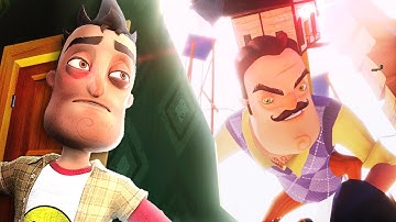 FIRST HE HAD THE BASEMENT.. NOW A GIANT BOSS!? || Hello Neighbor (BETA 3 BOSS ENDING)