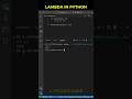 LAMBDA Function in Python | #mrmikebj #coding #python