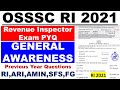 Ri exam previous year questionsgeneral awareness questionsrevenue inspector 2021ari amin sfs fg