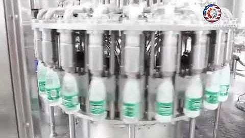 Testing video of water bottle rotary filling screw capping machine water bottling line