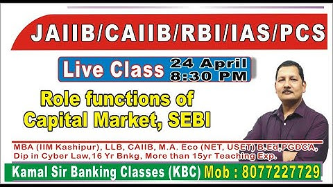 ABCD of Capital Market -WHAT is IPO and how it works Role of SEBI JAIIB unit 5 24 April by Kamal Sir