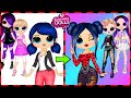 Miraculous ladybug bad girl vs good girl challenge  diy paper dolls  crafts