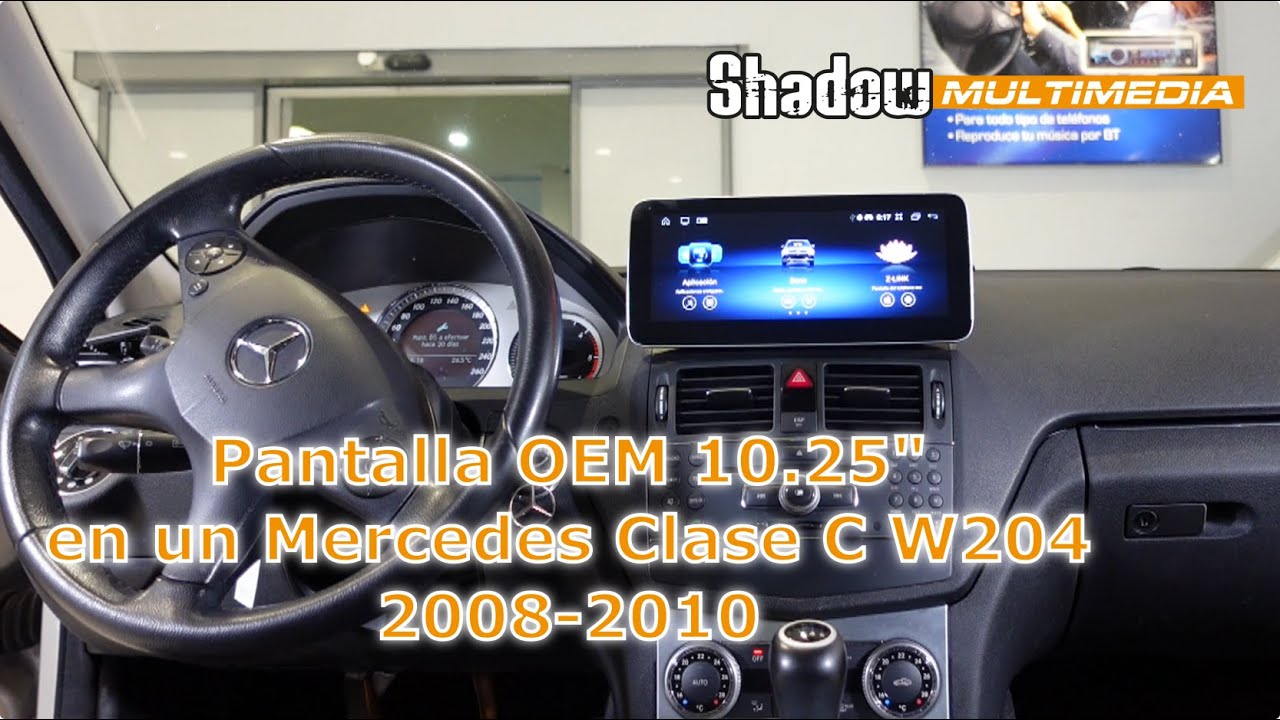 Instalación pantalla 10.25", SPF1077 de Mercedes Clase C W204 2008-2010 -  YouTube