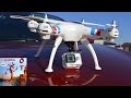 Syma x8w с камерой xiaomi yi.  Съемки с камеры xiaomi yi