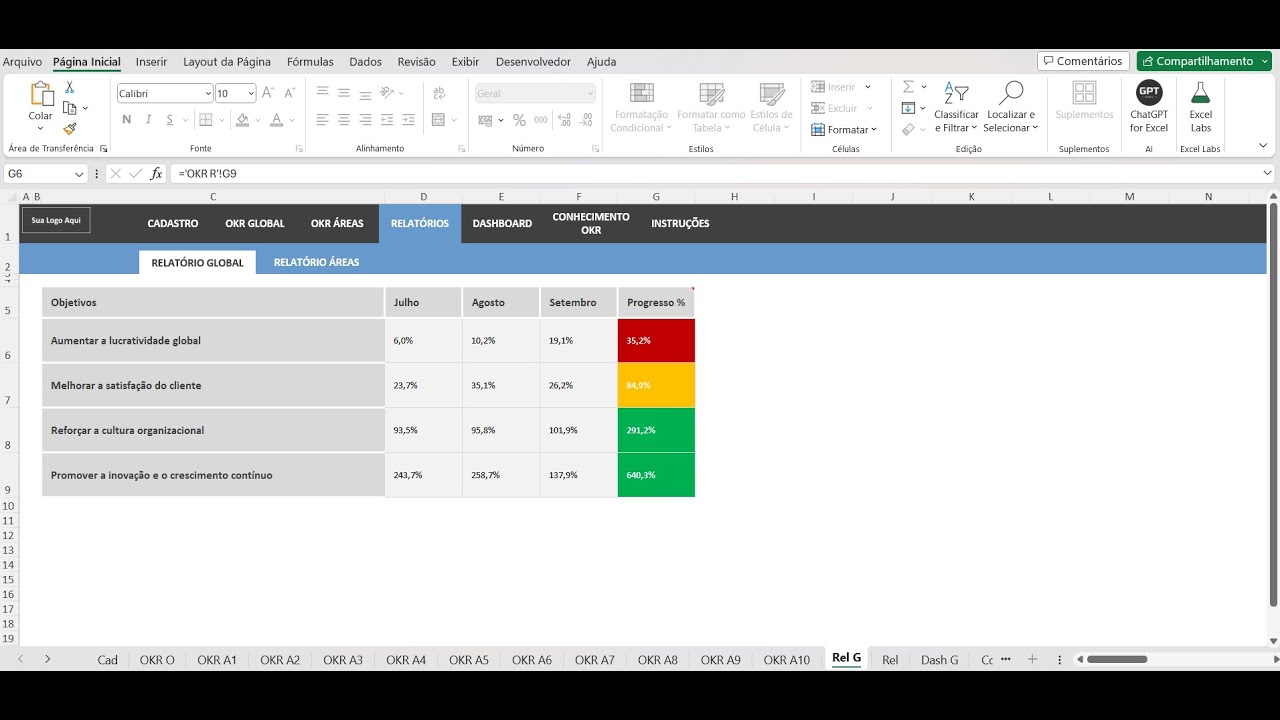 Planilha de OKR 4.0 - Versão 04-24