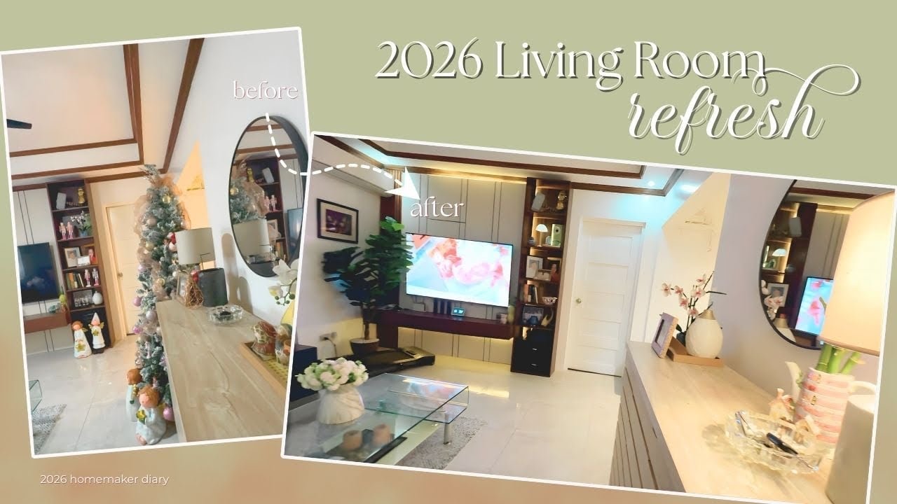 Cozy reset | removing Christmas decor & refreshing our living room #cleaningmotivation #homemaker