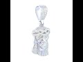 Video: 925 Sterling Silver Pendant Moissanite Ctw 0.81