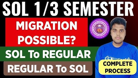 Migration Possible From SOL To Regular?_2025 | DU Inter College Migration For All Students:Full Info