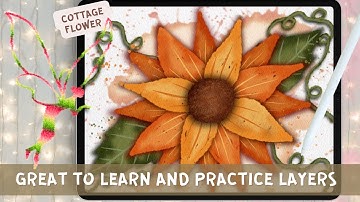 How to Draw a Sunflower in Procreate