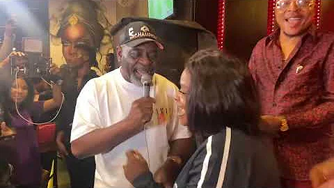 FUNSHO ADEOLU SHOW OFF HIS SINGING SKILLS AS HE SERENADES TOYOSI ADESANYA AT HER BIRTHDAY PARTY