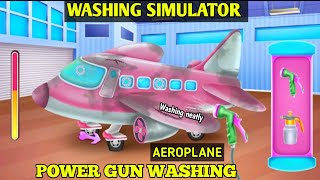 WASHING SIMULATOR POWER GUN WASHER WASHING THE AIROPLANE CLEANING DIRTY PLANE FROM MUD DIRT AND RUST screenshot 5