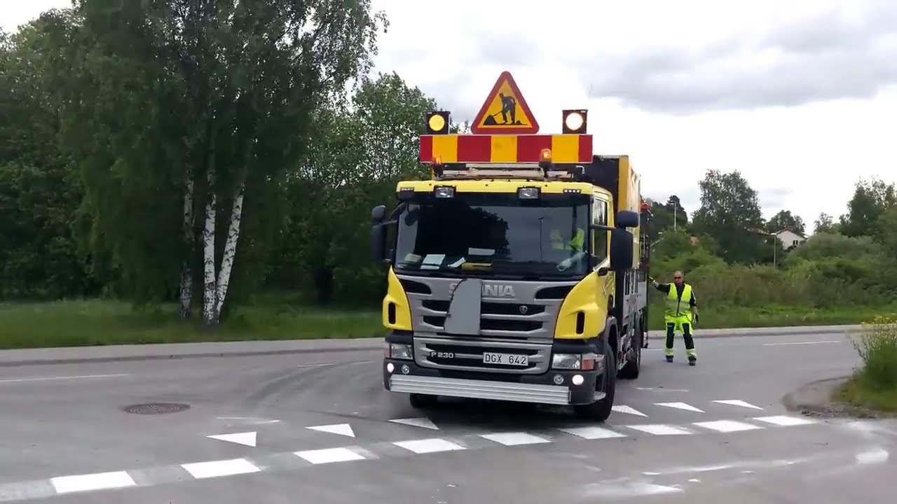 SWEDEN Thermoplastic road marking project performed by Swedish