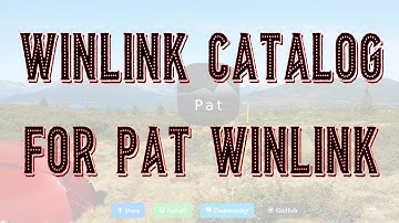 Pat Winlink Catalog