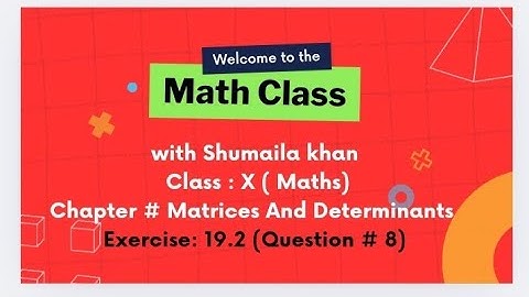 Inversion method | Cramer’s Rule | Chapter: 19 | Exercise: 19.2 | : Question: 8