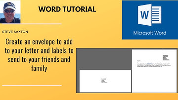 Create envelopes and labels in Microsoft Word.  Envelopes and Labels