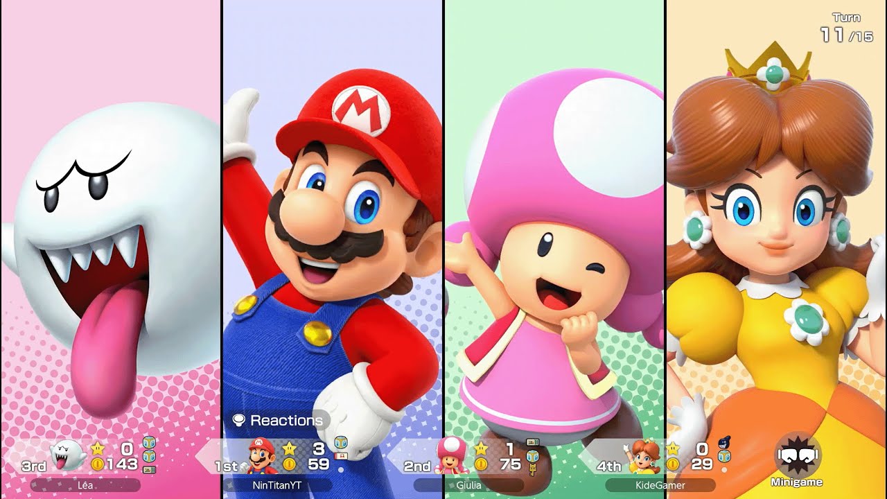 Super Mario Party Jamboree - Mario vs Daisy vs Boo vs Toadette - Western Land