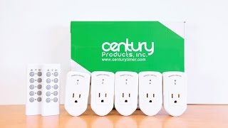 Century Wireless Remote Control Electrical Outlet Switch, White (Fixed Code, 5Rx-2Tx) BR25