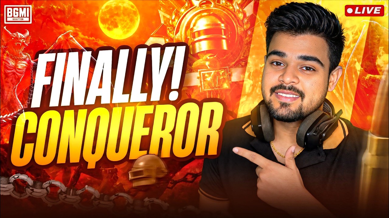 AAJ TOP 100 HOGA ? | CONQUEROR RANKPUSH | BGMI LIVE​