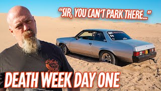 Taking World&#39;s Toughest Street Cars To The Dunes And the Border Wall! (Death Week Day One)