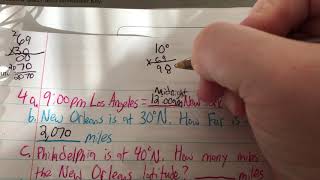6th Grade Math 5-4: Latitude (pg. 279-280)