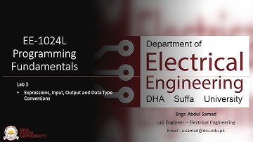 Lab # 3 Programming Fundamentals EE-1024L by ABS