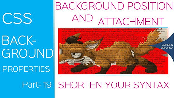 Background Image Property in CSS-Position and Attachment