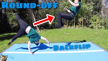 HOW TO ROUND-OFF BACKFLIP IN 5 MINUTES ON GROUND FOR BEGINNERS! | TUTORIAL